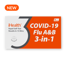 Load image into Gallery viewer, iHealth Flu A&B/COVID-19 3-in-1 Rapid Test