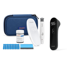 Load image into Gallery viewer, Gluco+ Smart Glucose Monitor and PT3 No-Touch Thermometer Bundle

