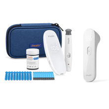 Load image into Gallery viewer, Gluco+ Smart Glucose Monitor and PT3 No-Touch Thermometer Bundle

