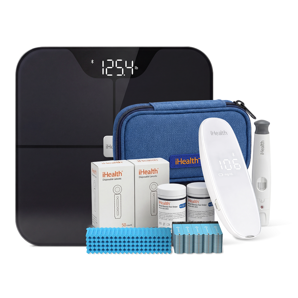 Gluco+ Smart Glucose Monitor and Nexus Pro Smart Scale Bundle