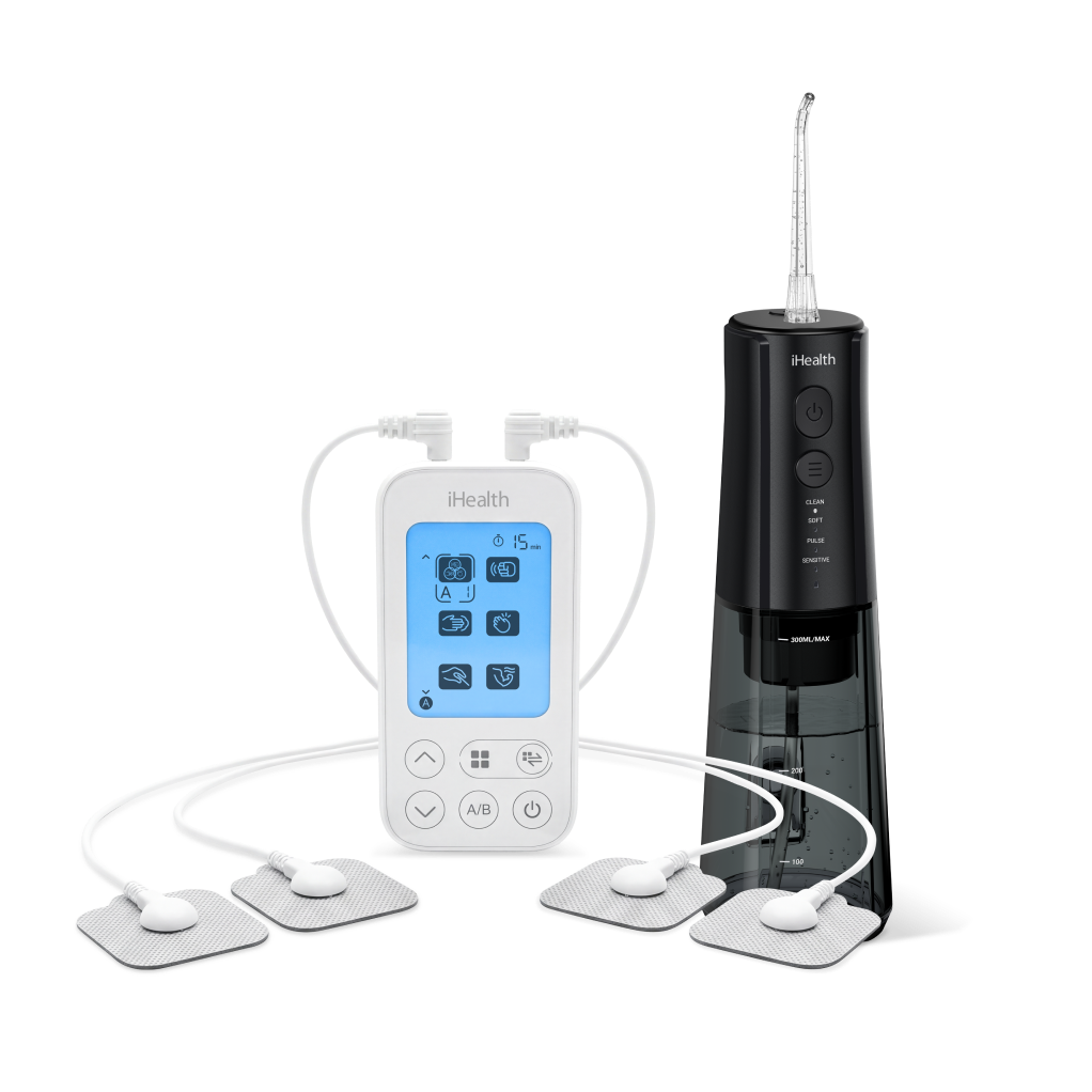 Dual-Channel TENS Unit and Smart Water Flosser Bundle