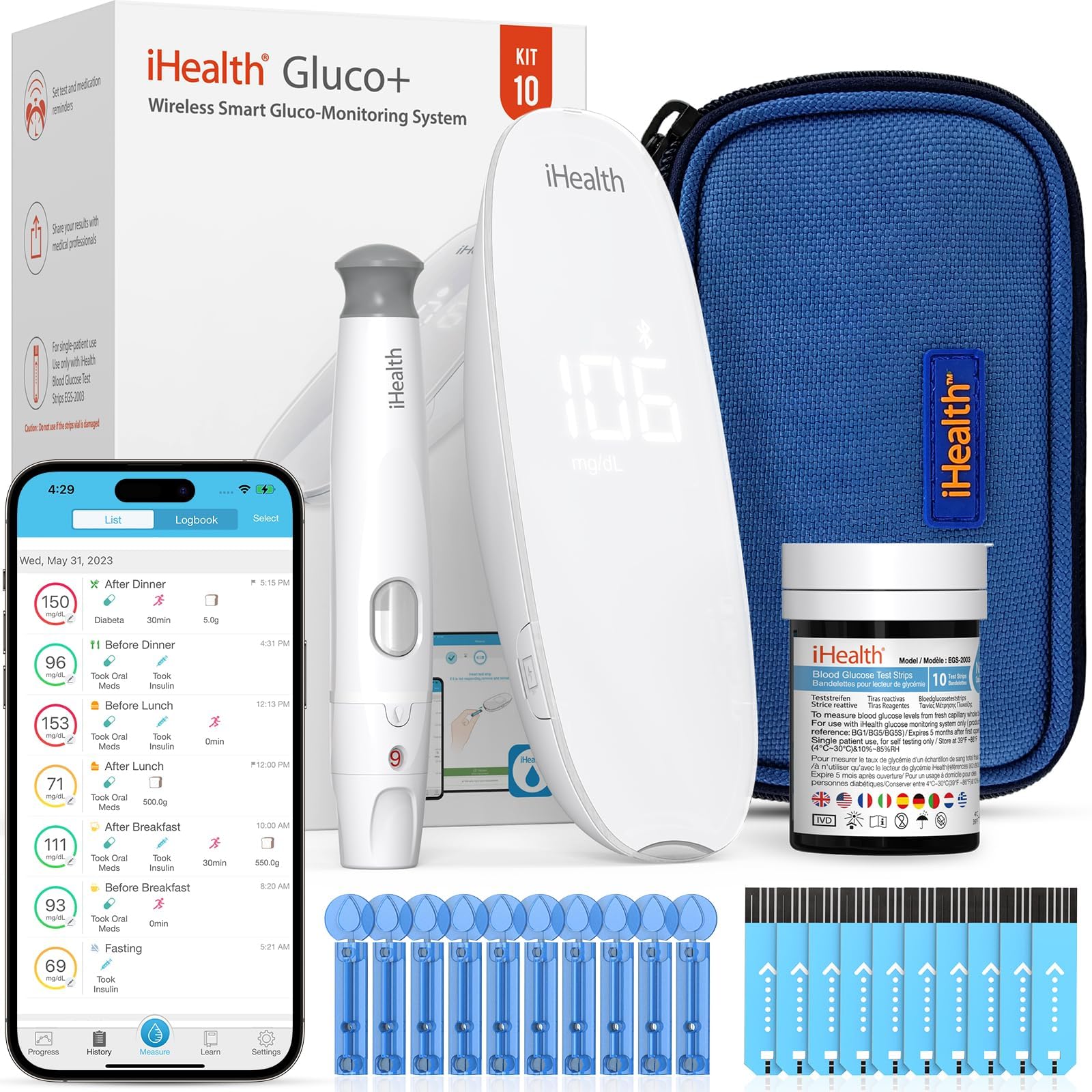 iHealth Gluco+ Wireless Smart Glucose Monitor