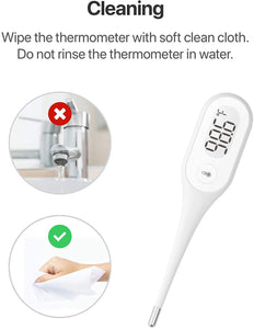 iHealth Termómetro oral digital PT1, termómetro de fiebre con sensores  dobles para alta precisión, termómetro de lectura de axila rectal para  adultos
